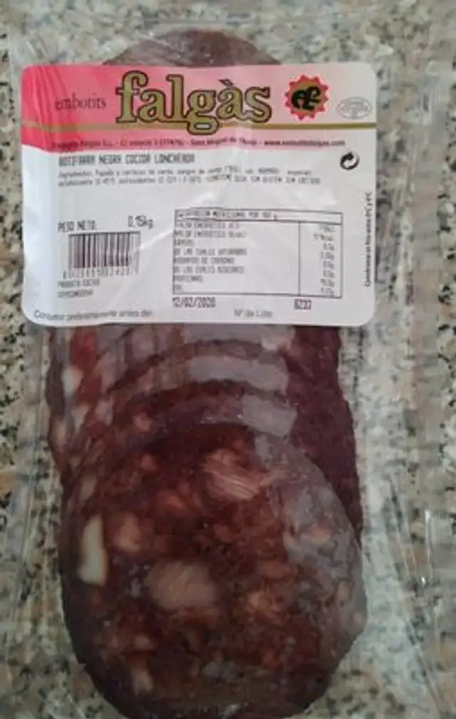 Botifarra negra cocida