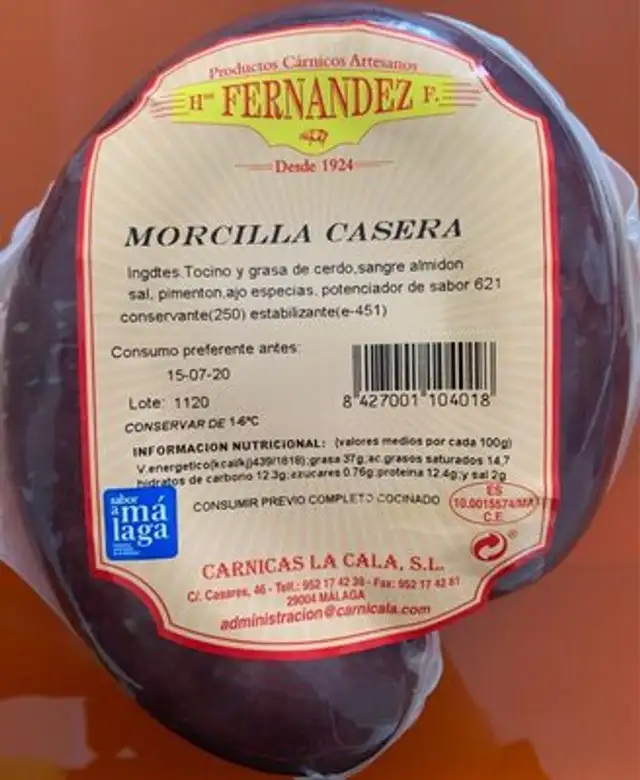 Morcilla casera