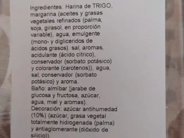 Unknown ingredients label