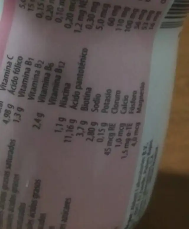 PediaSure complete nutrition facts table