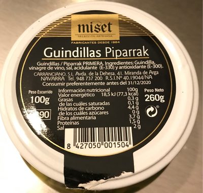 Guindillas Piparrak front packaging