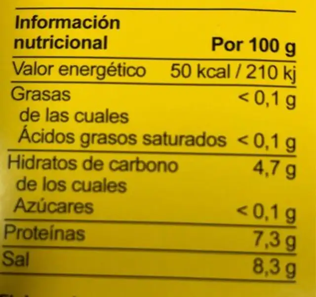 Nero Di Sepia Tintenfischtinte 32 G 8 X 4 G nutrition facts table