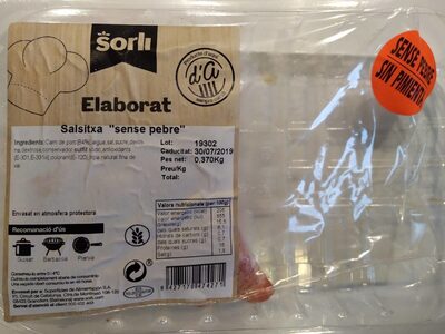 Salsitxa sense pebre