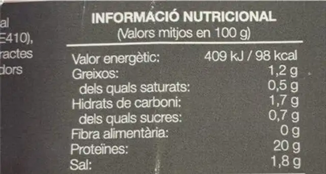 Pit de gall dindi cuit nutrition facts table