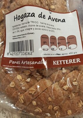 Hogaza de Avena front packaging