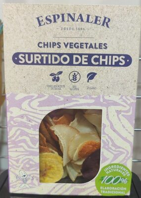 Chips vegetales surtido de chips front packaging