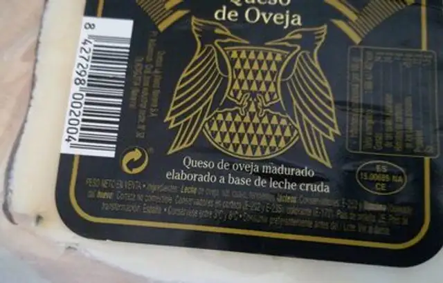 Queso de Oveja nutrition facts table