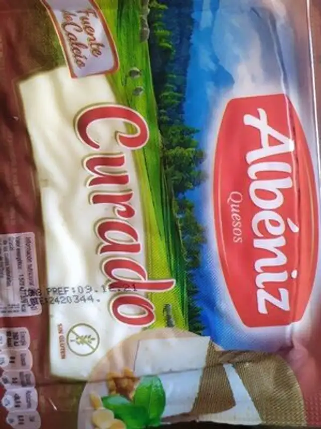 Queso curado ingredients label