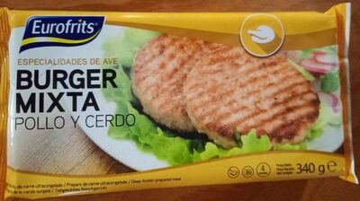 Burger Mixta Pollo y Cerdo front packaging