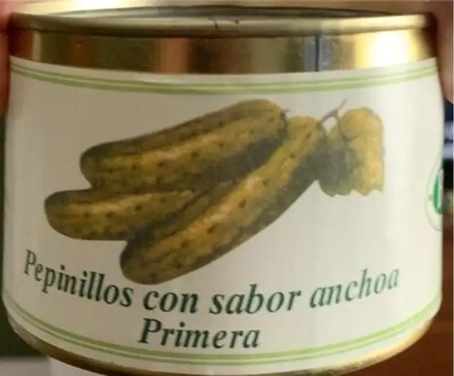 Pepinillos con sabor anchoa primera