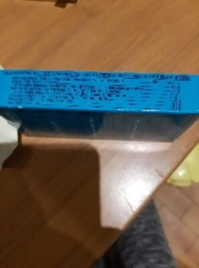Unknown nutrition facts table