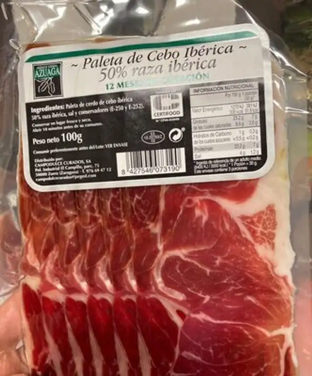 Paleta de cerdo iberica