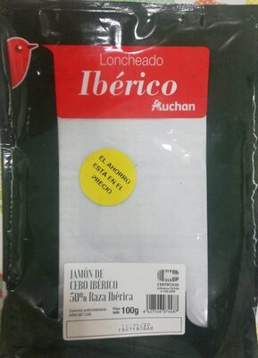 Jamón de cebo ibérico front packaging