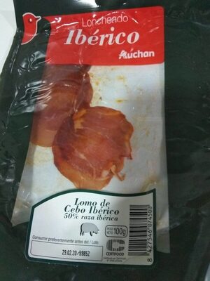 Lomo de cebo ibérico front packaging