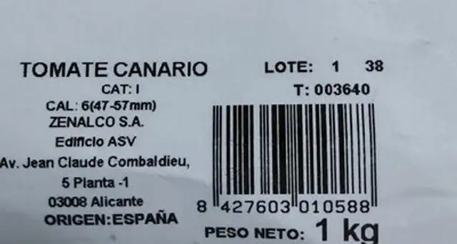 Unknown ingredients label