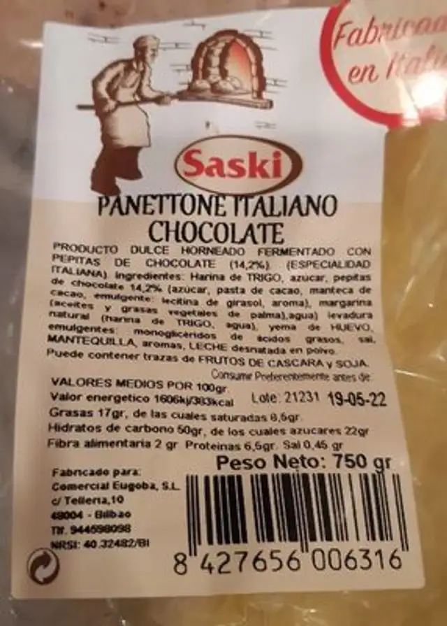 Panettone italiano chocolate