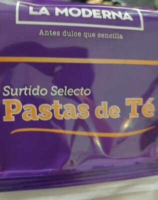 Surtido pastas de té front packaging