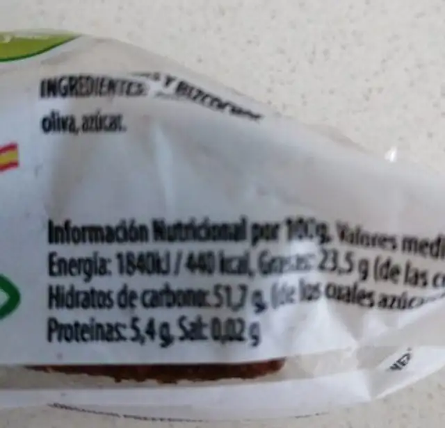 Bizcocho de chocolate sin lactosa sin gluten nutrition facts table