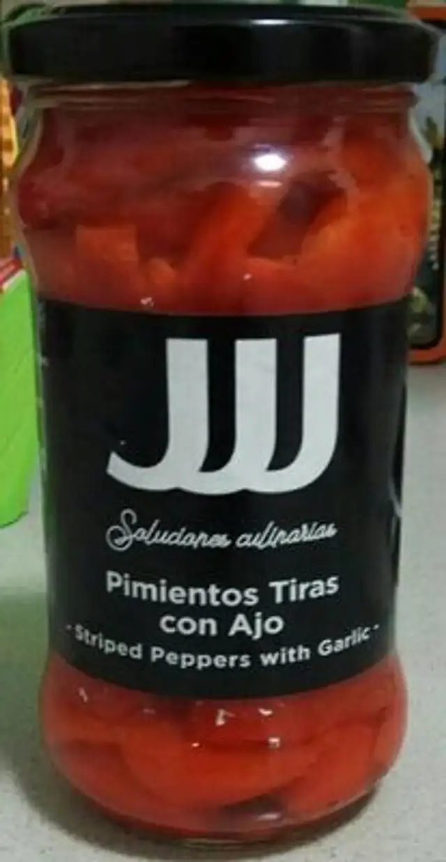 Pimientos tiras con ajo