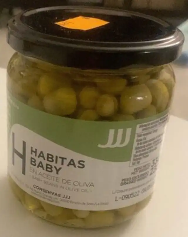 Habitas baby en aceite de oliva