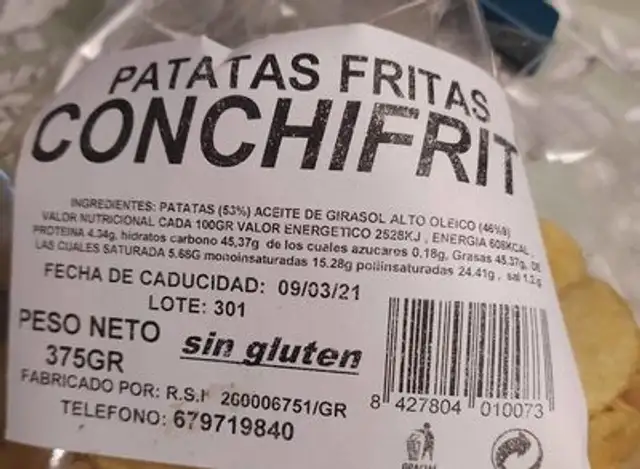 Patatas fritas Conchifrit