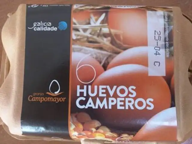 Huevos camperos ingredients label
