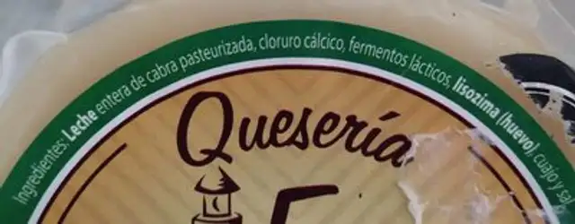 Queso cabra semicurado nutrition facts table