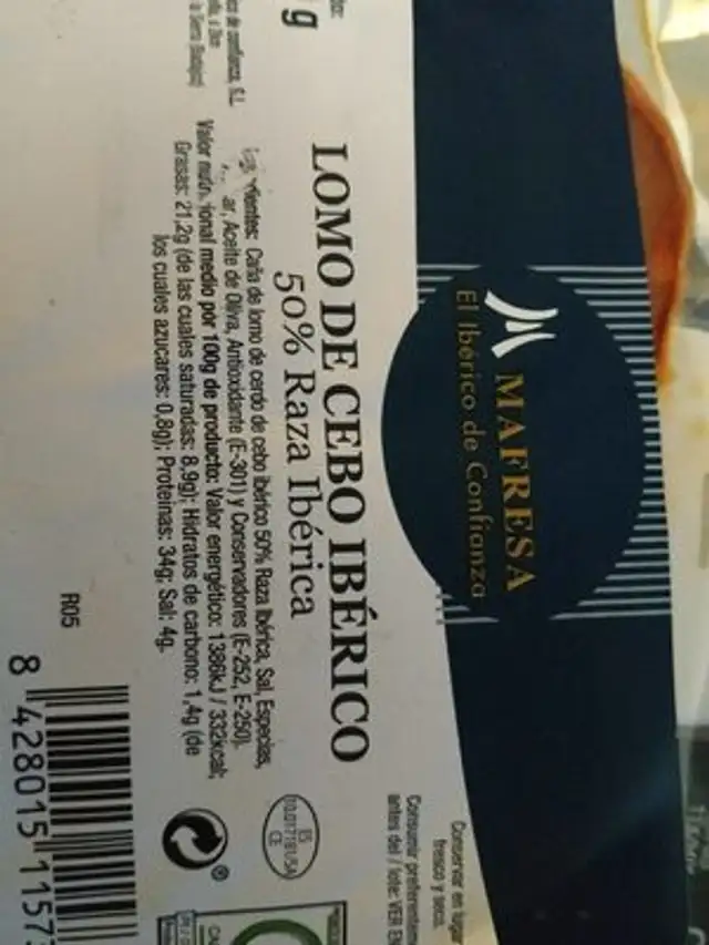 Lomo de cebo iberico
