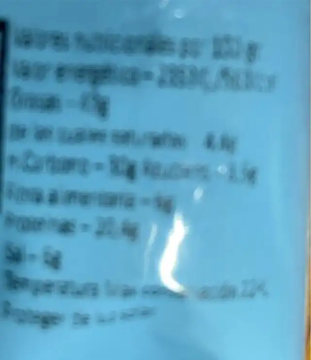 Pipas tostadas nutrition facts table