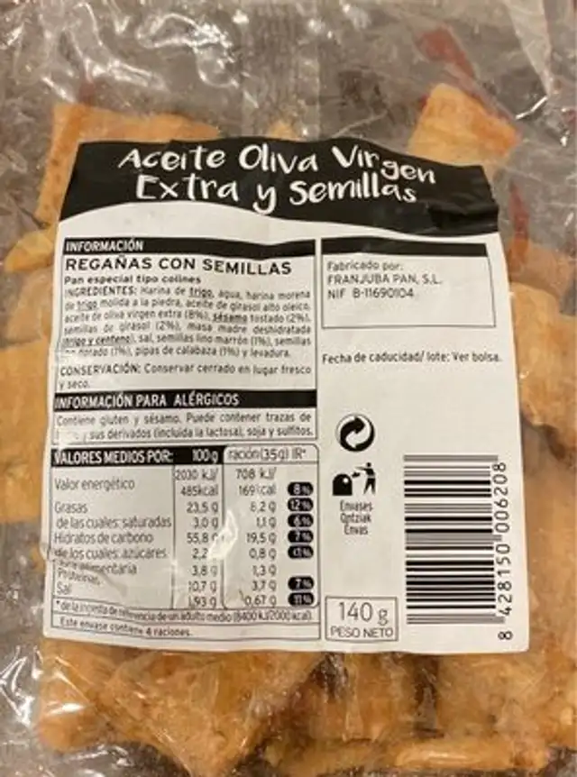 Regañas con semillas