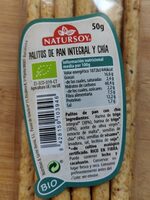 Palitos de pan integral y chía