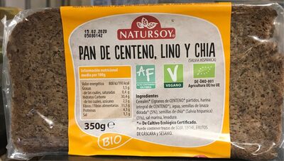 Pan de centeno, lino y chia