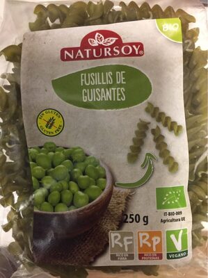 Fusillis de guisantes front packaging