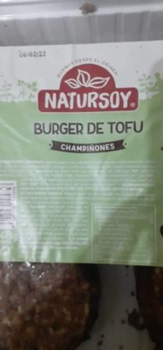Burger de tofu nutrition facts table