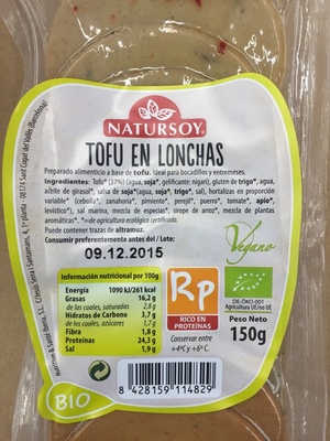 Tofu en lonchas