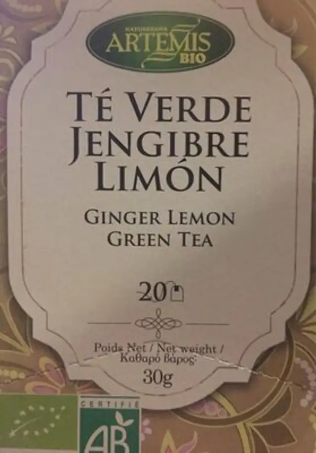 Te verde jengibre limon