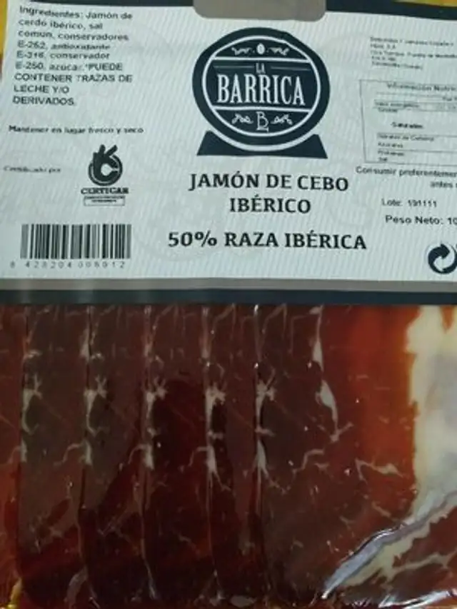 Jamón de cebo ibérico 50% raza ibérica