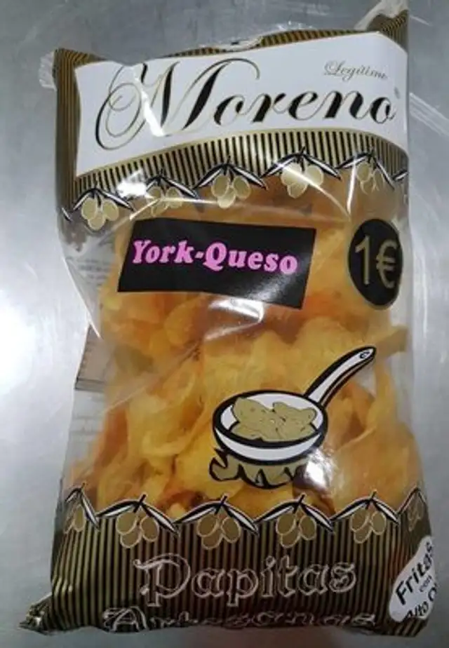Moreno papitas artesanales nutrition facts table