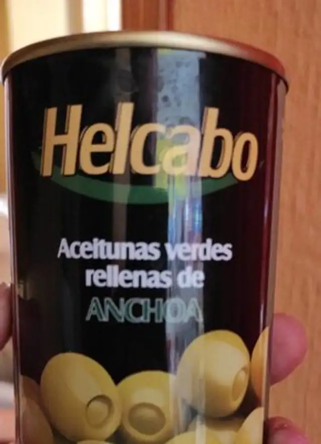 Aceitunas verdes rellenas de anchoa