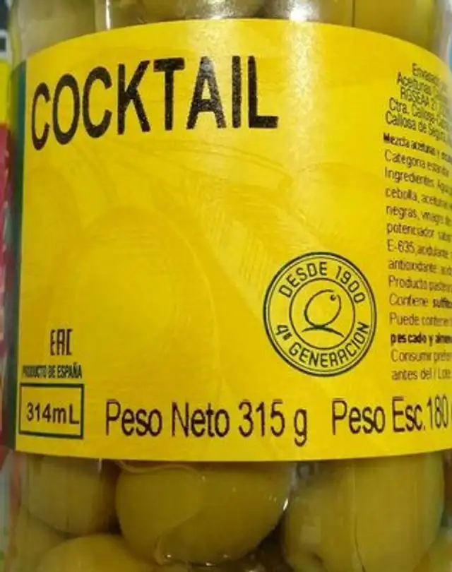Coocktail de aceitunas