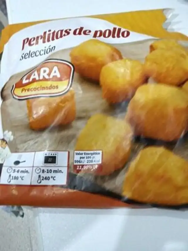 Perlitas de pollo nutrition facts table