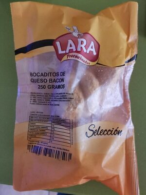 Bocaditos de queso bacon 250g front packaging