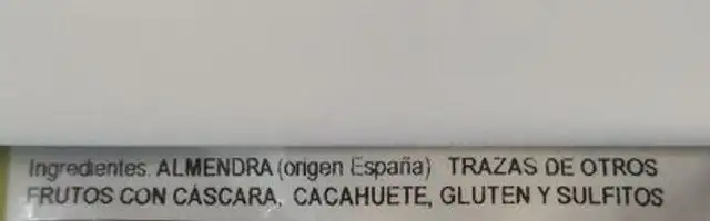 Unknown ingredients label