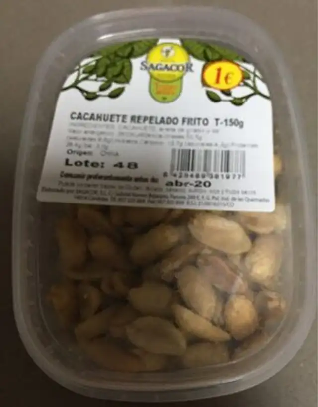 Cacahuetes repelado fritos