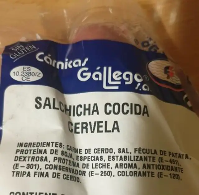 Salchicha cocida cervela