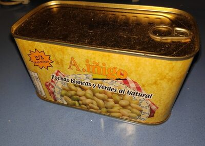 Pochas blancas y verdes al natural