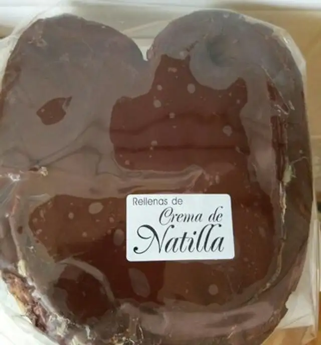 Palmera con natilla y chocolate