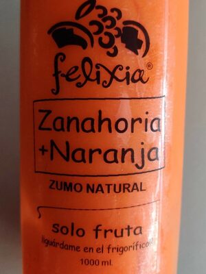Zumo natural - solo fruta - zanahoria + naranja