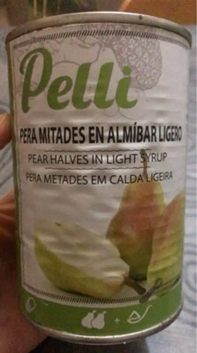Pera mitades en almíbar ligero