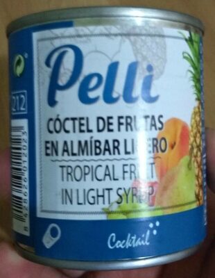 Cóctel de frutas en almíbar ligero